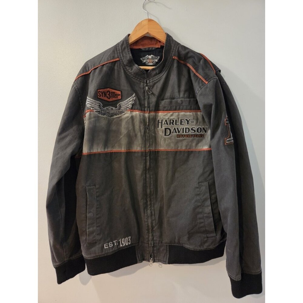 Harley-Davidson Men Jacket XL Grey Pre-Owned